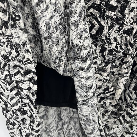 JM Collection Mesh Maxi Skirt Sz L Y2K Artsy Academia Festival Abstract Retro - Picture 8 of 10